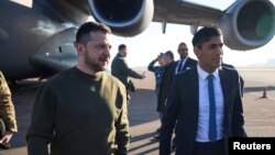 Владимир Зеленский и Риши Сунак встретились в Лондоне, 8 февраля 2023 года