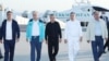 Аз чап ба рост: Содир Ҷабборов (Жапаров), Қосимҷомарт Тоқаев, Шавкат Мирзиёев, Қурбонқулӣ Бердимуҳаммадов ва Эмомалӣ Раҳмон