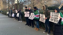 Митинг в поддержку чеченского беженца Ислама Албакова. Брюссель. 10 января 2024 года