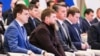 Глава Чечни Рамзан Кадыров на Совете регионов Узбекистана и России в Ташкенте. 27 мая 2024 года