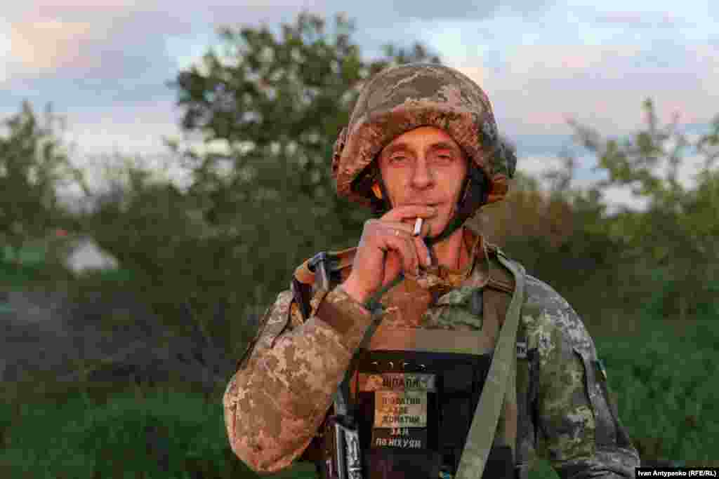 «Шпаля», боец 35-й бригады морской пехоты в Херсонской области.  Украина, апрель 2024 года