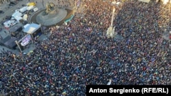 Акция в поддержку Украины в Праге, 24 февраля, 2024 года