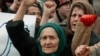 Митинг, посвященный годовщине массовой депортации чеченского народа. 23 февраля 2000 года