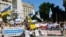 Антивоенный митинг в центре Белграда, организованный Российским демократическим обществом