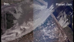 Последствия разлива воды из Каховского водохранилища на спутниковых снимках Последствия разлива воды из Каховского водохранилища на спутниковых снимках