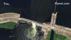 Последствия прорыва плотины Каховской ГЭС на спутниковых снимках Последствия прорыва плотины Каховской ГЭС на спутниковых снимках