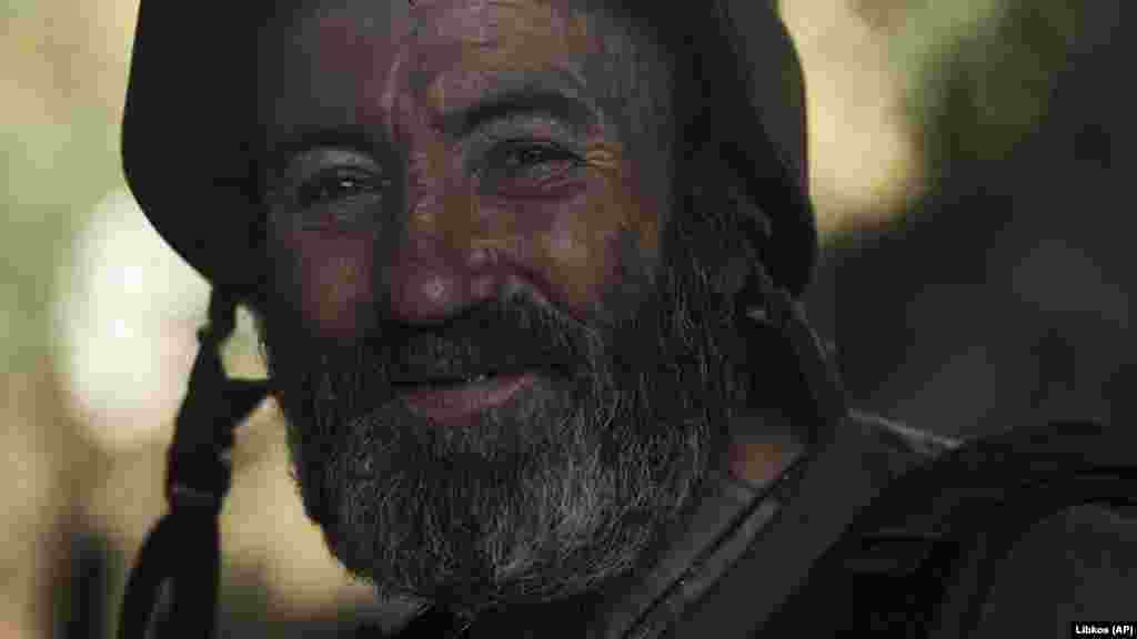 A smiling Ukrainian soldier. Malyar said Kyiv&#39;s forces had taken back more than 37 square kilometers of territory in the past week. The number of dead and injured on both sides is unknown.