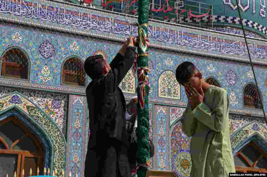 Afghans celebrate in Kabul.  Norouz means "new day" in the Persian language.  