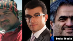 از راست؛ داوود شیری، یوروش مهرعلی بیگلو و علی بابایی، از فعالان مدنی بازداشتشده