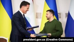 Марк Рютте и Владимир Зеленский
