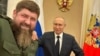 Глава Чечни Рамзан Кадыров и президент России Владимир Путин на встрече в Кремле. 2023 год