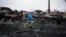 Сгоревшая российская техника в Буче