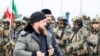 Глава Чечни Рамзан Кадыров во время смотра сил чеченских военных подразделений и спецтехники. 25 февраля 2022 года