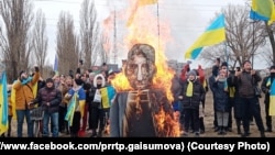 Акции протеста в Мелитополе, 7 марта 2022 года
