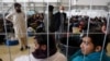 Afghan refugees await processing processed at Ramstein Air Base in Germany on September 8.