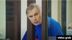მიხეილ სააკაშვილი სასამართლოს სხდომაზე, 2022 წელი.