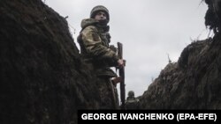 Украинские военные на позициях под Бахмутом, 31 декабря 2022 года