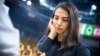 Iranian chess player Sara Khadem competes without a hijab in Almaty on December 26.