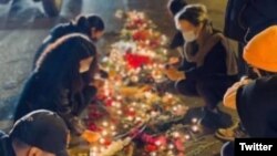 گلباران محل کشته شدن عرفان زمانی، از جانباختگان اعتراضات سراسری در لاهیجان