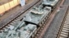 Российский поезд с российской военной техникой в Беларуси, март 2022 года