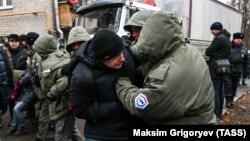 Во время акции протеста жителей района Кунцево против нового строительства