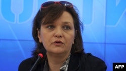На снимке глава Московского отделения Transparency International Елена Панфилова