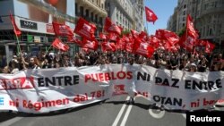 Демонстрация против НАТО, Мадрид, 26 июня 2022 года