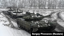 Российские танки на учениях в Краснодарском крае. Иллюстрационное фото