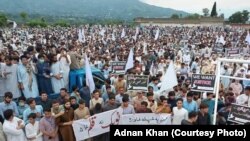 A protest rally against the return of the TTP militants in the Lower Dir district of Khyber Pakhtunkhwa.