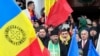 Copreședinții AUR, George Simion și Claudiu Târziu, la evenimentele legate de Ziua Unirii Principatelor, moment în care a fost anunțat că președintele de onoare al partidului va fi Călin Georgescu. Iași, 24 ianuarie 2022.