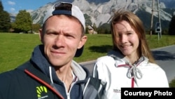 Лыжник Сергей Долидович с дочерью Дарьей, которую отстранили от участия в международных соревнованиях