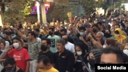 Protesters march in Sanandaj, the capital of Iran's Kurdistan Province. (file photo)