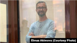 Nariman Dzhelyal appears in court in Simferopol on September 6.