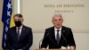 Željko Komšić i Šefik Džaferović na konferenciji za medije nakon odbijanja susreta sa ruskim ministrom spoljnih poslova Sergejem Lavrovim, 15. decembar 2020.