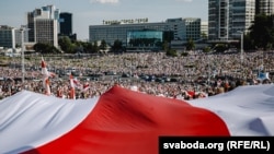 Акция протеста в Минске, август 2020 года