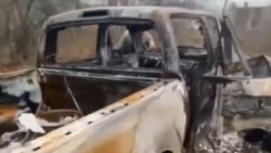 Уничтоженный выстрелом из гранатомета автомобиль семьи Видковских Уничтоженный выстрелом из гранатомета автомобиль семьи Видковских