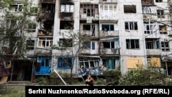 Последствия обстрела Бахмута. Июнь 2022 года