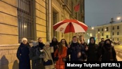 Акция протеста у белорусского посольства