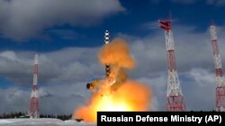 Пуск ракеты "Сармат" с космодрома Плесецк. 30 марта 2018 г.