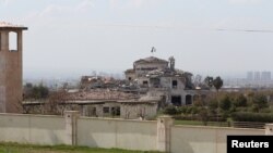 عمارت ویلایی آسیبدیده از پرتاب ۱۲ موشک سپاه پاسداران به اربیل عراق، یکشنبه ۲۱ اسفند