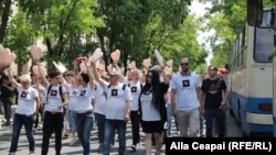 Participants in the march were guarded by police escorts after a similar rally last year was halted to avoid a confrontation with religious counterprotesters.
