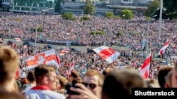 Марш протеста в Минске. Беларусь, 2020 год