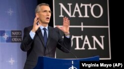 NATO Secretary-General Jens Stoltenberg at NATO headquarters in Brussels on November 7.