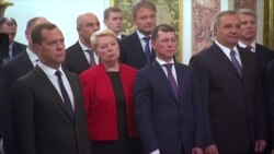 Путин прощается с кабинетом министров Путин прощается с кабинетом министров