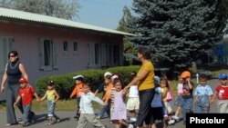 Children at an Armenian orphanage. Currently, only 24 children have been placed with local foster parents.