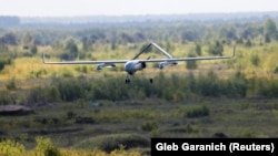 Беспилотник Bayraktar TB2 во время учений на Ровенщине