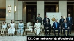 На церемонии вручения верительных грамот послом Украины Нариманом Джелялом президенту Турции Реджепу Тайипу Эрдогану. Анкара, 8 июля 2025 года