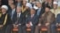 Russia -- Ravil Gainutdin, chairman of the Russian Council of Muftis, Moscow Mayor Sergei Sobyanin, Rustam Minnikhanov, president of the Republic of Tatarstan, Ramzan Kadyrov, head of the Chechen Republic, Rashid Temrezov, head of theKarachay-Cherkess Rep