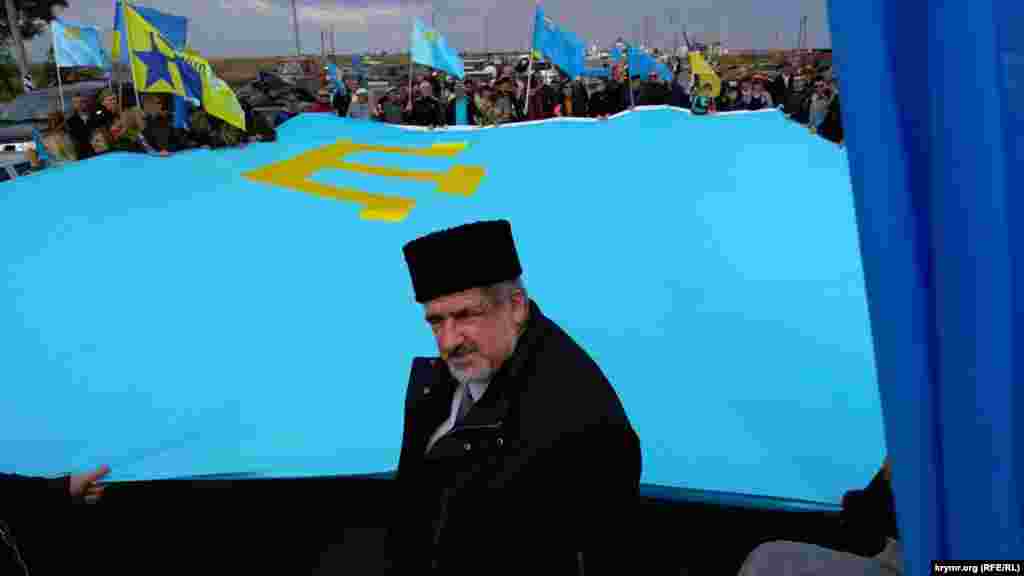 Годовщина «гражданской блокады» Крыма на Чонгаре, 24 сентября 2016 года