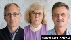 Слева направо: Алесь Дащинский, Инна Студзинская и Олег Груздилович
